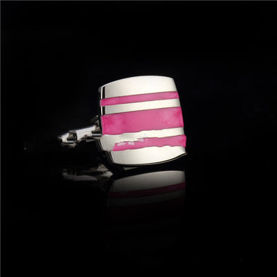 French Shirt Cufflinks Striped Enamel Cufflinks