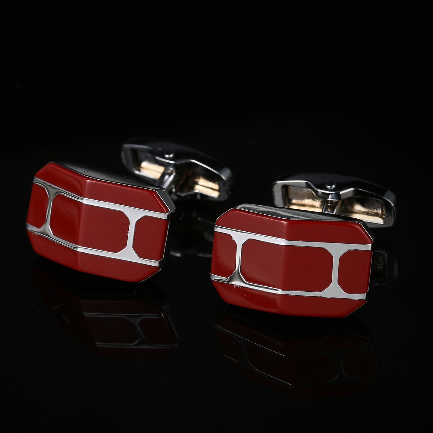 Cufflinks High Quality Red Enamel Men's Shirt Cufflinks Shirt Cufflinks