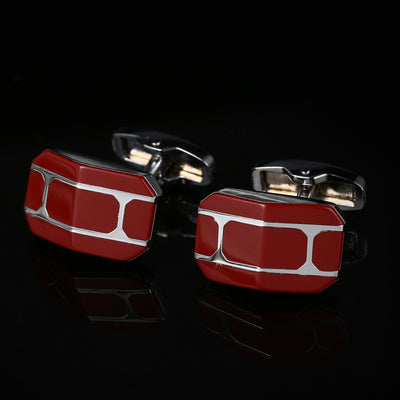 Cufflinks High Quality Red Enamel Men's Shirt Cufflinks Shirt Cufflinks