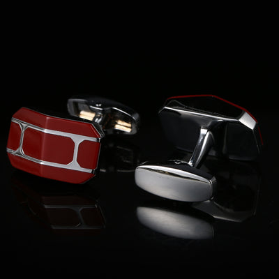 Cufflinks High Quality Red Enamel Men's Shirt Cufflinks Shirt Cufflinks