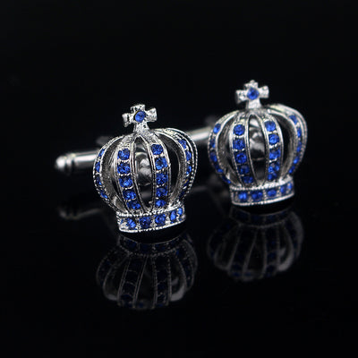 Classic Diamond Crown Shape Cufflinks French Cufflinks Cufflinks