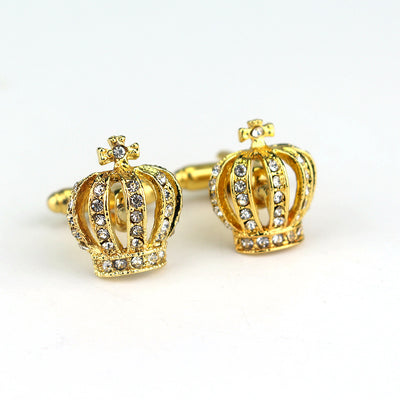 Classic Diamond Crown Shape Cufflinks French Cufflinks Cufflinks