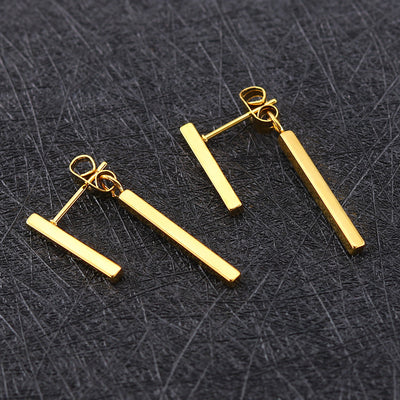 Stainless Steel Ear Pins On Both Sides Of Titanium Steel