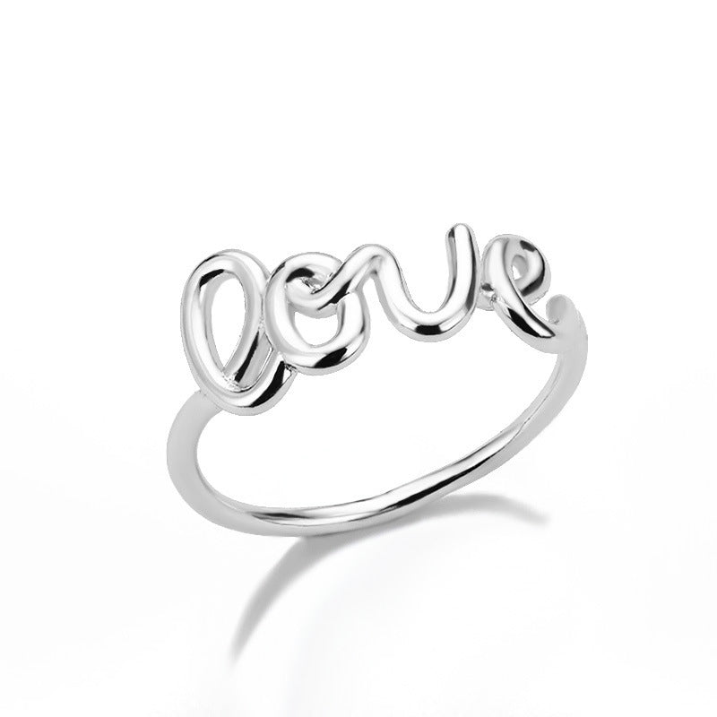 Small LOVE Ring Men And Women Couple Rings